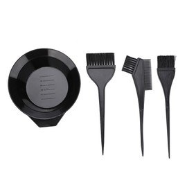 Kit de pinceles y cepillos para el cabello de 4 piezas para teñir el peinado Color de belleza Set de peine para profesionales Herramienta de resaltado negro