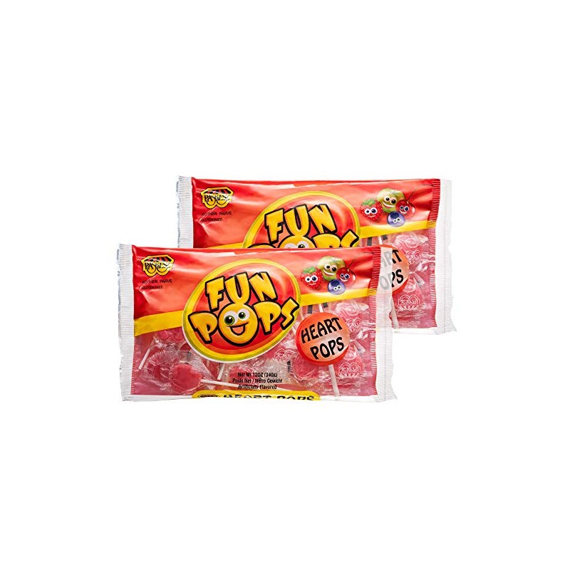 Paskesz Valentines Day Heart Lollipops - 56 Count (24 Ounce)