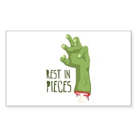 CafePress Rest in Pieces Sticker Rectangle Bumper Sticker Car Decal