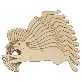 10x Wooden Hare Running and Bounding Craft Shapes 3mm Plywood Animal Wildlife(4 x 8cm,Hole Top Centre)