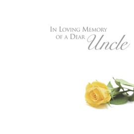 ShredAstic Small Florist Funeral Memorial Message cards 6 x 9 cm with weatherproof Cello bag (1. In Loving Memory of a Dear Uncle, 5 cards / 5 cello bags)