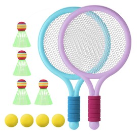 Children's Tennis Racket, Anyingkai Children's Shuttlecock Set, Beach Tennis Racket, Badminton Racket for Children, Badminton Set Children, Tennis Racket Gift Set for Children, Outdoor, Indoor Sports