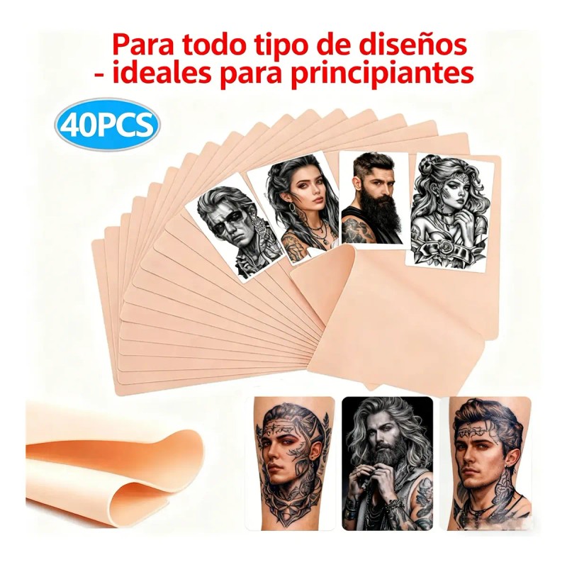40 Pieles Sintéticas Practica Para Tatuar Doble Cara Skin