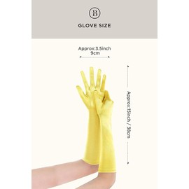 BABEYOND Long Opera Party 20s Satin Gloves Stretchy Adult Size Elbow Length 15 Inches