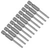 sourcing map 10 Pcs 3mm Slotted Tip Magnetic Flat Head