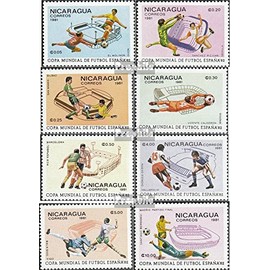 Prophila Collection Nicaragua 2182-2189 (complete excl. 1981 World Cup ́82, Spain (Collector's Stamps) Football