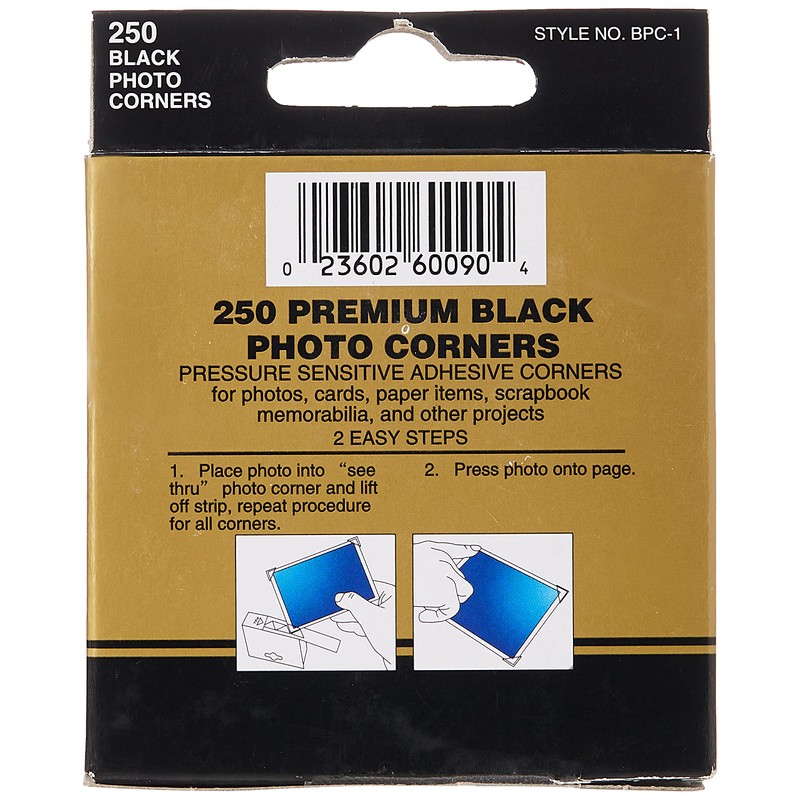 Pioneer Photo Albums Pioneer Photo BPC-1 Corners Black 250Pk