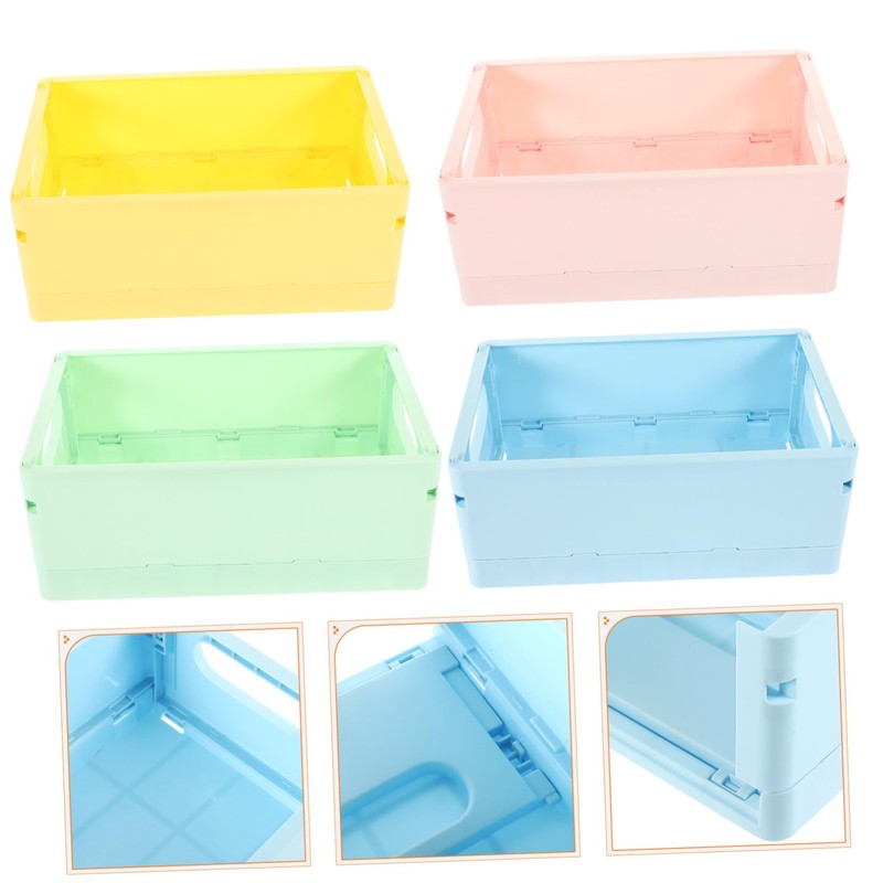 Levemolo 4Pcs Stackable Storage Box Versatile Sundries Organizer for Home