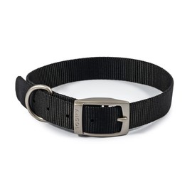 Ancol Viva Lightweight Buckle Collar Black , Collar Size 5 to fit 35-43cm , Weather Proof