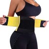 SagaSave 1 x Bandage Wrap Waist Trainer, L Yellow Waist