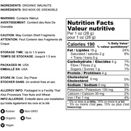 Organic California Walnuts Halves & Pieces, 12 Pounds – Non-GMO, Raw, Unsalted, Shelled, Vegan, Kosher, Sirtfood, Bulk Snack. High in Omega-3 Fatty Acids, Protein. Great for Baking, and as a Topping.