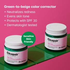 Dr.Jart+ Cicapair Tiger Grass Color Correcting Treatment SPF 30 with Centella Asiatica | cc cream | Korean Skin Care | Travel Size, 0.5 Fl Oz
