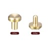 sourcing map 6Pack Brass Chicago Screws, 10x10mm Concave Screw Back