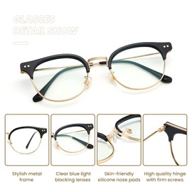 Blue Light Blocking Glasses (Black Gold)
