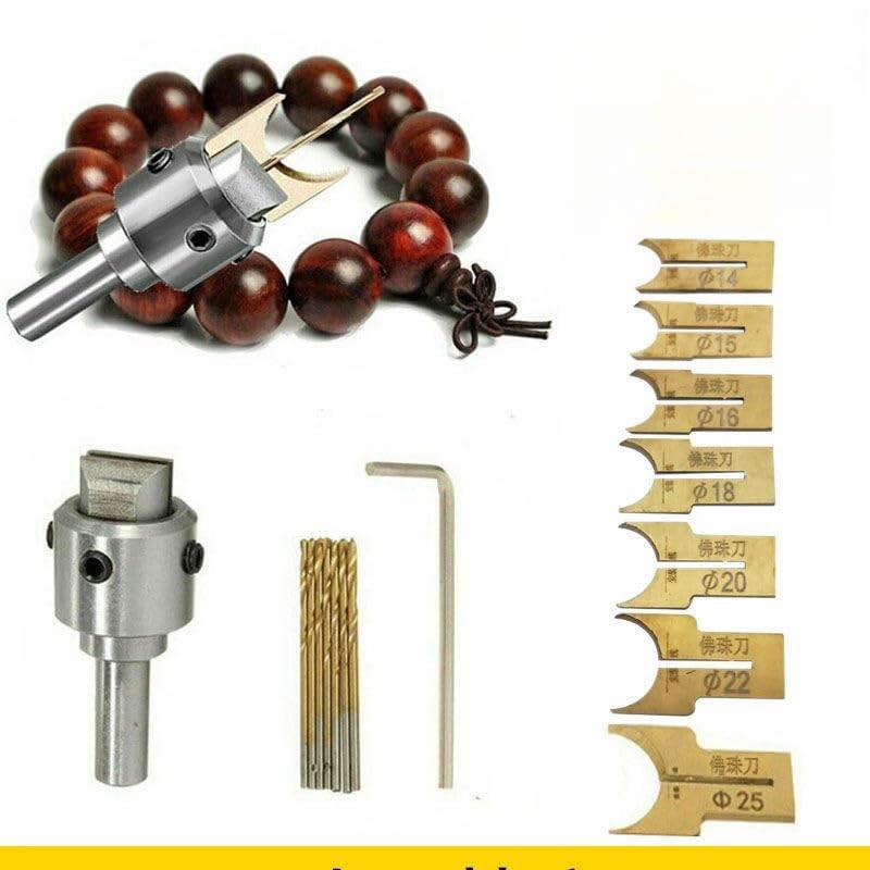 SOCOJE 24PCS Wooden Bead Maker Beads Drill Bit, 6-25mm Ball