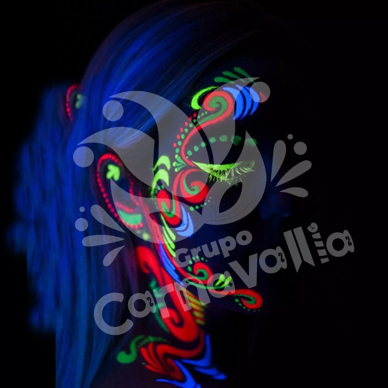 Grupo Carnavallia Kit 6 Crayones Neón Fluorescent Maquillaje Glow Luz