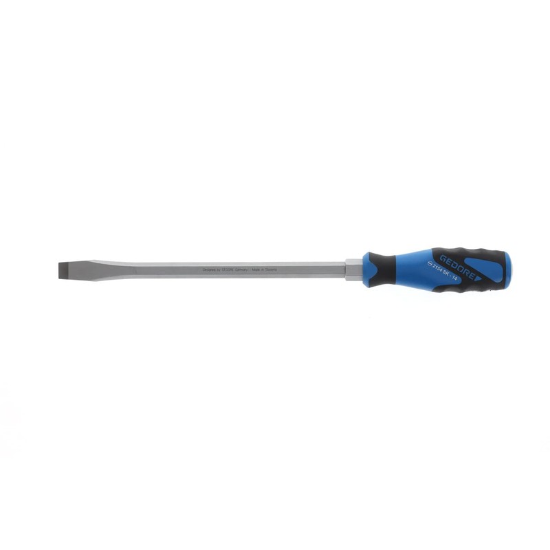 GEDORE Screwdriver slotted with striking cap, Screwdriver, 3-component handle, length