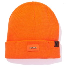 HOT SHOT Men’s Camo Bolt LED Lighted Knit Beanie – Blaze Orange Outdoor Hunting Camouflage