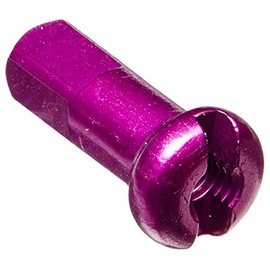 Dt Swiss 14G Alloy Nipple Spoke (Box of 100), Purple, 2mm