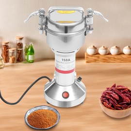 DYNAMI Electric Grain Mill Grinder 150g/0.33lbs 850W Stainless Steel Pulverizer Commercial Spice Grinder,Dry Grinding Machine,fit Corn Wheat Peanuts Walnuts Beans,for Home and Commercial