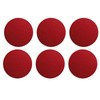 6 Pieces Red Felt Coasters 10CM Round Coasters Set Heat