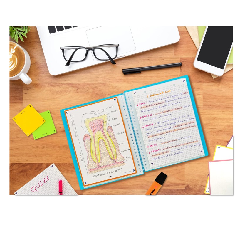 OXFORD Purple A5 Spiral Bound Student Folder 80 Views 40