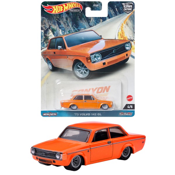Hot Wheels Car Culture - Canyon Warriors - '73 Volvo 142 GL [3 Years Old and Up] HKC53