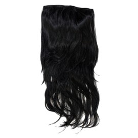 WIG ME UP - H9505-1 Clip-in Hairpiece with 7 Clips, 3/4 Wig Black Straight Approx. 60 cm