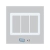 Panasonic Cosmo Series Wide 21 Simple Fireproof Switch Plate for Triple Switch + Double Switch + Double Switch Round White WTC7337W