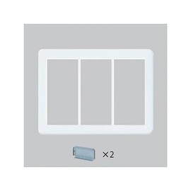 Panasonic Cosmo Series Wide 21 Simple Fireproof Switch Plate for Triple Switch + Double Switch + Double Switch Round White WTC7337W