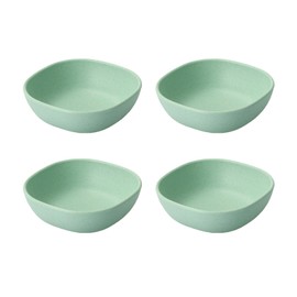 Fkereg Set of 4 Small Dipping Sauce Bowls 4.5 Oz, Tiny Side Dish Bowls, Plastic Pinch Bowls, Condiment Ingredient Bowls for Cooking Prep, Sauce Plate for Spice, Dips Serving, Green