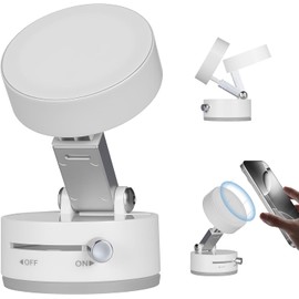 Soporte Magnético para Celular, Soporte Giratorio Retráctil Ajustable para Teléfono Móvil, Soporte Magnético para Teléfono para Todos los Teléfonos Móviles Base con Fuertes Ventosas (Blanco)
