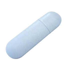 Estuche Protector para Cepillo y Pasta de Dientes, Caja Portátil de Higiene Bucal, Resistente y Compacta, Ideal para Viajes, Oficina y Uso Diario (Azul)