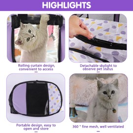Lucky Monet Portable Dog Cat Playpen Small Dog Puppy Kitten Play Pens Indoor Pop Up Travel Dog Pen for Outdoor Camping Use