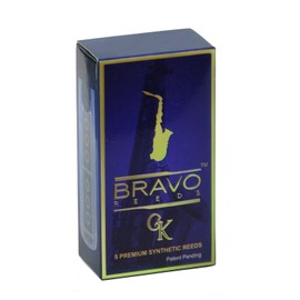 Bravo Reeds BR-AS20 Alto Saxophone Synthetic Reeds (Pack of 5)