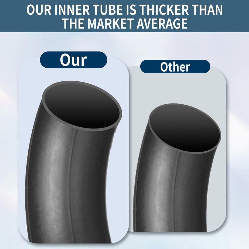 4.80/4.00-8 Heavy Duty Inner Tube, with Bent Valve, for Wheelbarrows,