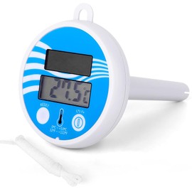 Pool Thermometer, Floating Digital Solar Swimming Thermometers with String for Outdoor and Indoor Pool, Spas, Hot Tubs, Aquariums & Fish Ponds