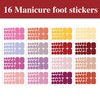 WOKOTO 16 Sheets Toe Nail Stickers Full Nail Wraps for