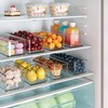Heyuzb 4 PACK Freezer Organizer Bins Clear Stackable Storage Bins