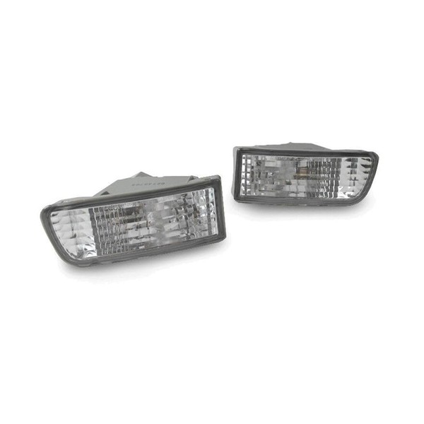 MNMSYH Clear Front Bumper Signal Light Pair Chrome (Crystal)-Housing Incandescent-Lighting