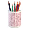 Ambesonne Valentine's Day Pencil Pen Holder, Continuing Composition of Dotted