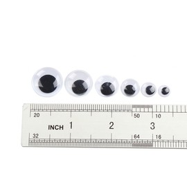DECORA 8mm-20mm Round Wiggle Googly Eyes With Adhesive on Back Pack of 600