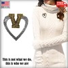 Creative Pewter Designs Gold Plated V Letter Heart Pin LG022