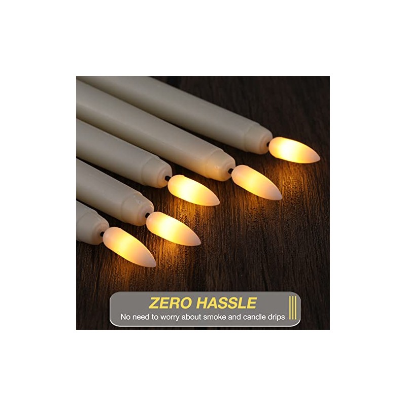 26cm Luces Decorativas navideñas Estilo Vela, Luces navideñas sin Llama,