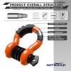 AUTMATCH D Ring Shackle 3/4" Shackles (2 Pack) 41,887Ibs Break