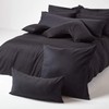 HOMESCAPES Black Pure Egyptian Cotton King Size Oxford Pillowcase 330