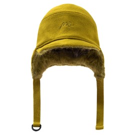 Gvatasz Warm Trapper Winter Russian Hat With Earflap for Women - Ushanka Cold Weather Eskimo Ski Hat, Urban Yellow