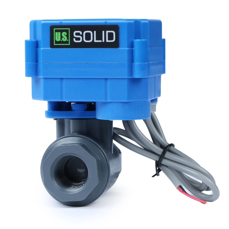 U.S. Solid 1/2 in UPVC Motorized Ball Valve - Plastic