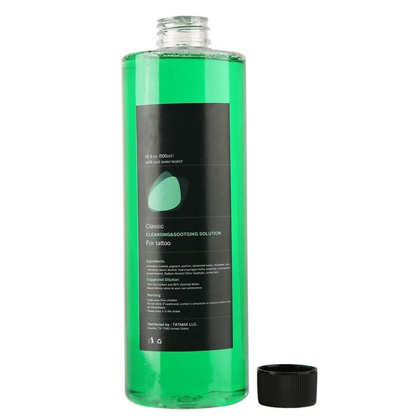 500 ml Green Soap Tattoo Cleansing Foam, Highly Concentrated Tattoo Soothing Solution Skin Clean Tattoo Relief Accessories