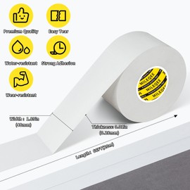 MILEQEE Cloth Duct Window Seal Strip Tape for Winter, 1.89in x 66FT, Weather Stripping Sealing Insulation Tape for Windows and Door, Easy Tear Sealer Draft Blocker White